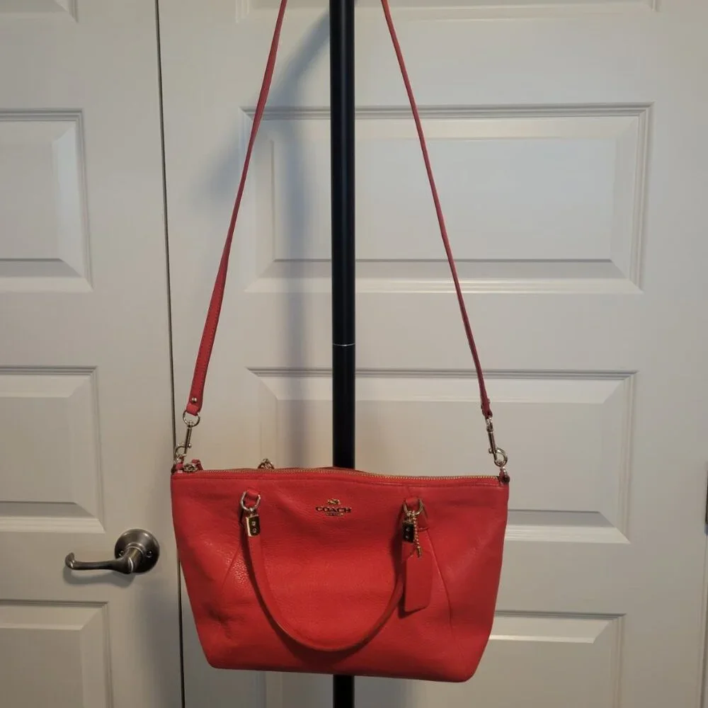 Coach Kelsey Satchel Tangerine|Orange Pebbled Leather with Dustbag - Picture 6 of 13